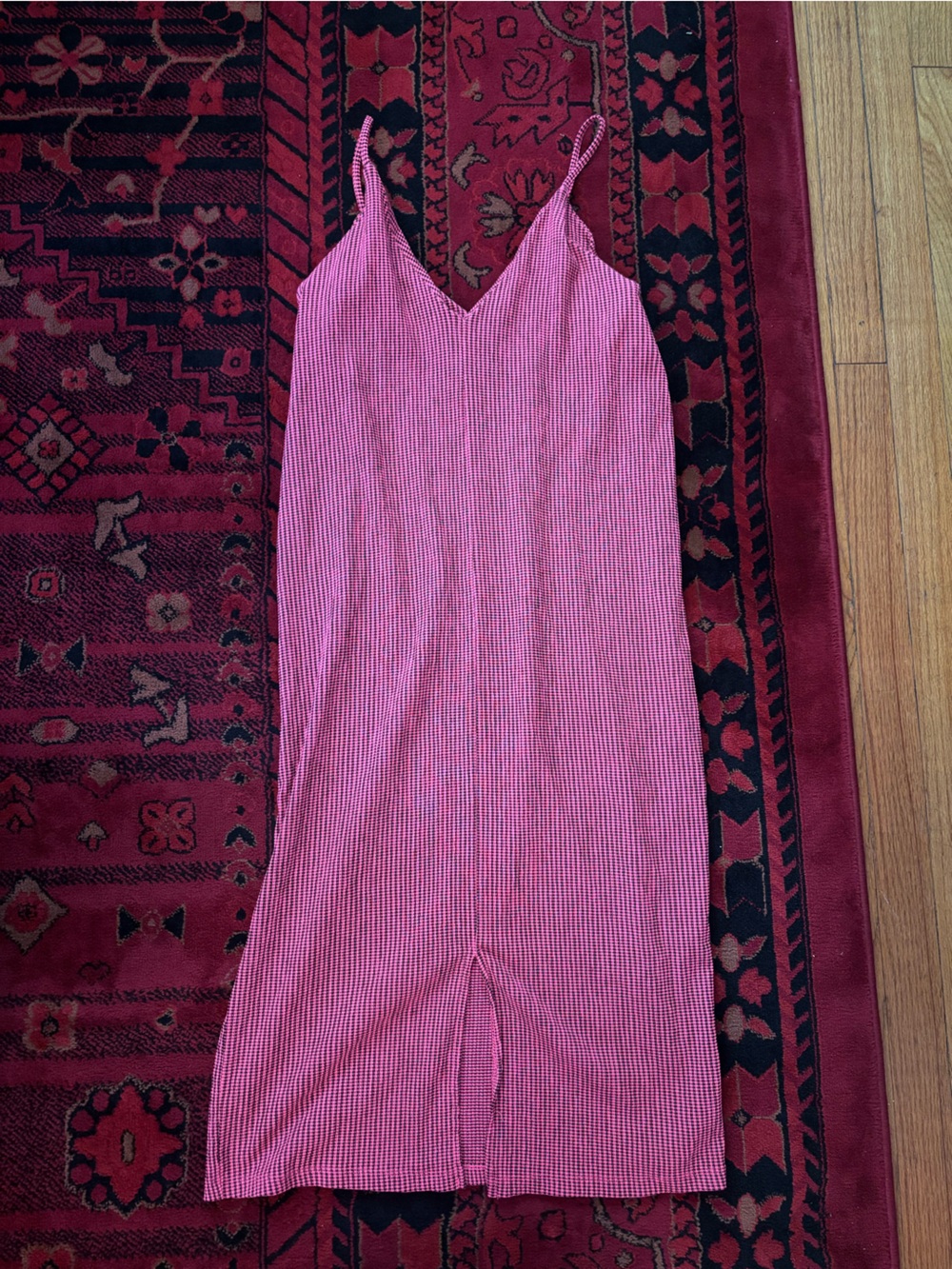 Pink Ribbed Knit Women's Dress